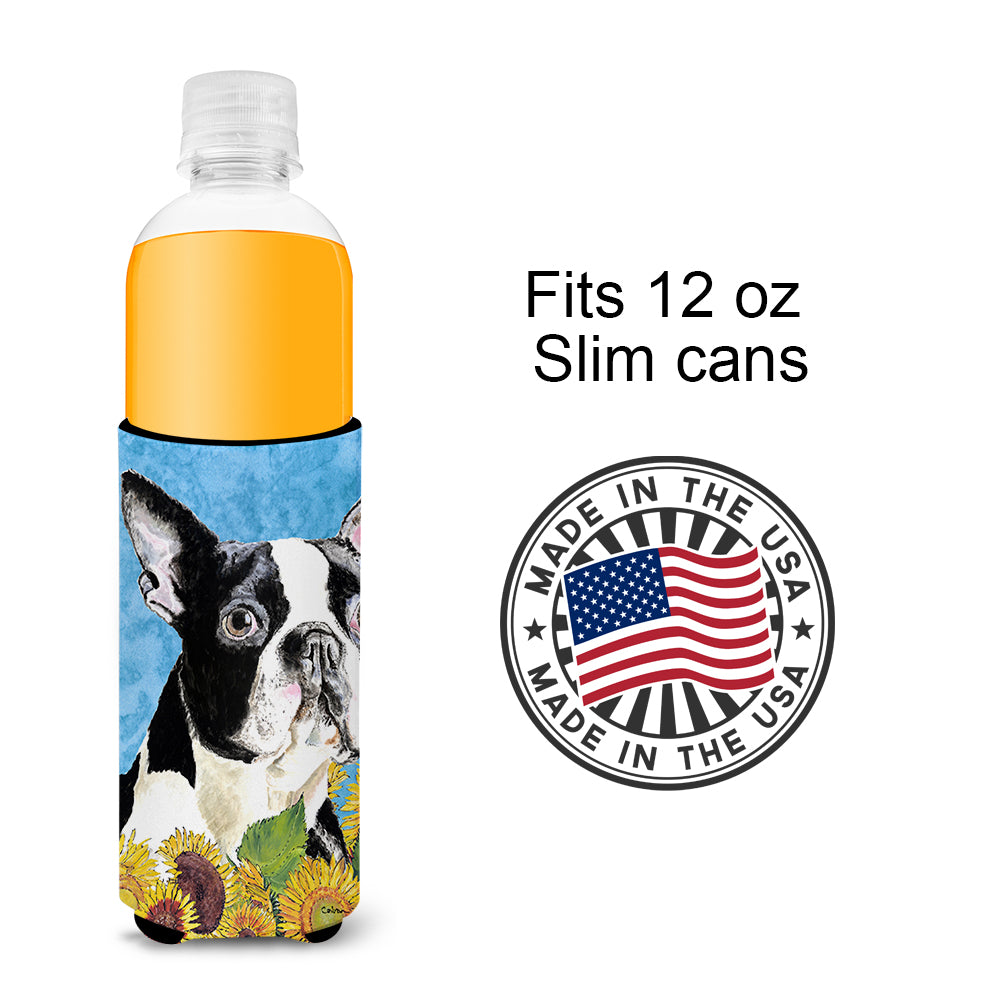 Boston Terrier Ultra Beverage Insulators for slim cans SC9063MUK.