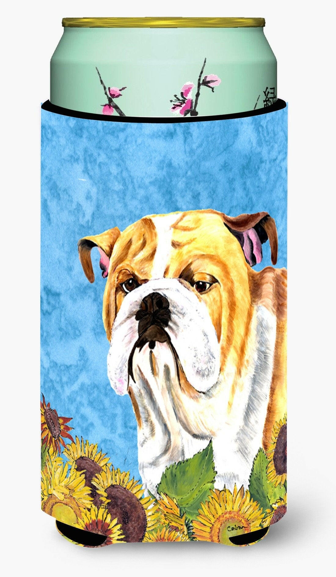 Bulldog English  Tall Boy Beverage Insulator Beverage Insulator Hugger by Caroline&#39;s Treasures