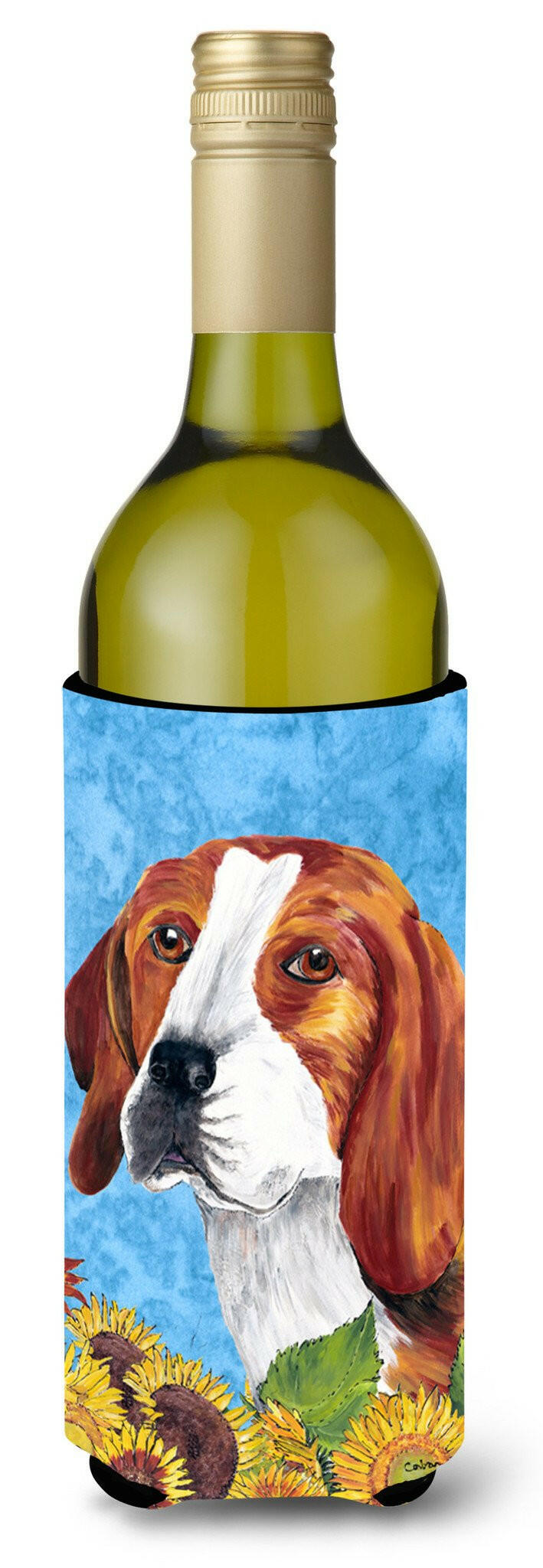 Beagle Wine Bottle Beverage Insulator Beverage Insulator Hugger by Caroline&#39;s Treasures