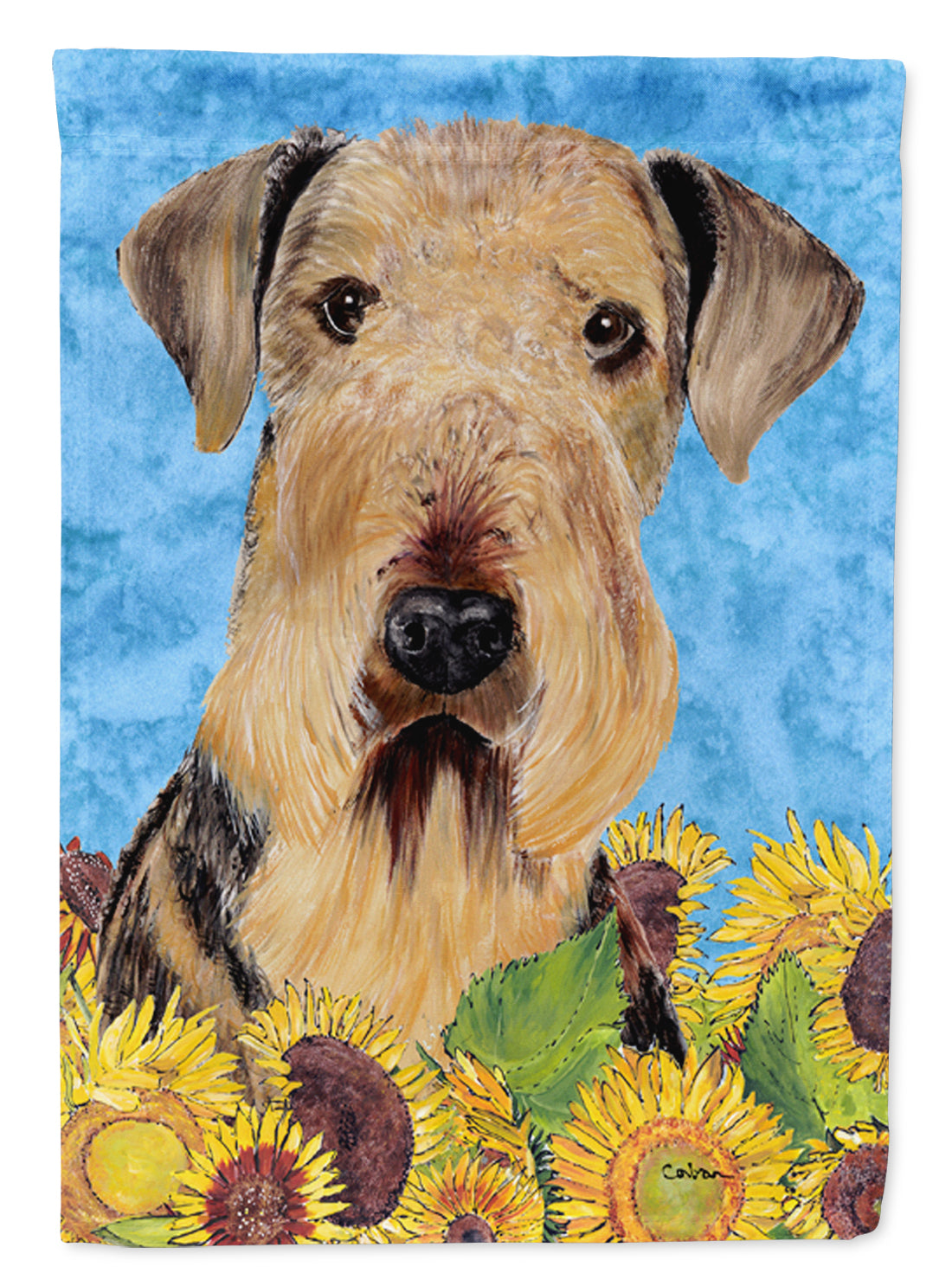 Airedale Flag Canvas House Size  the-store.com.