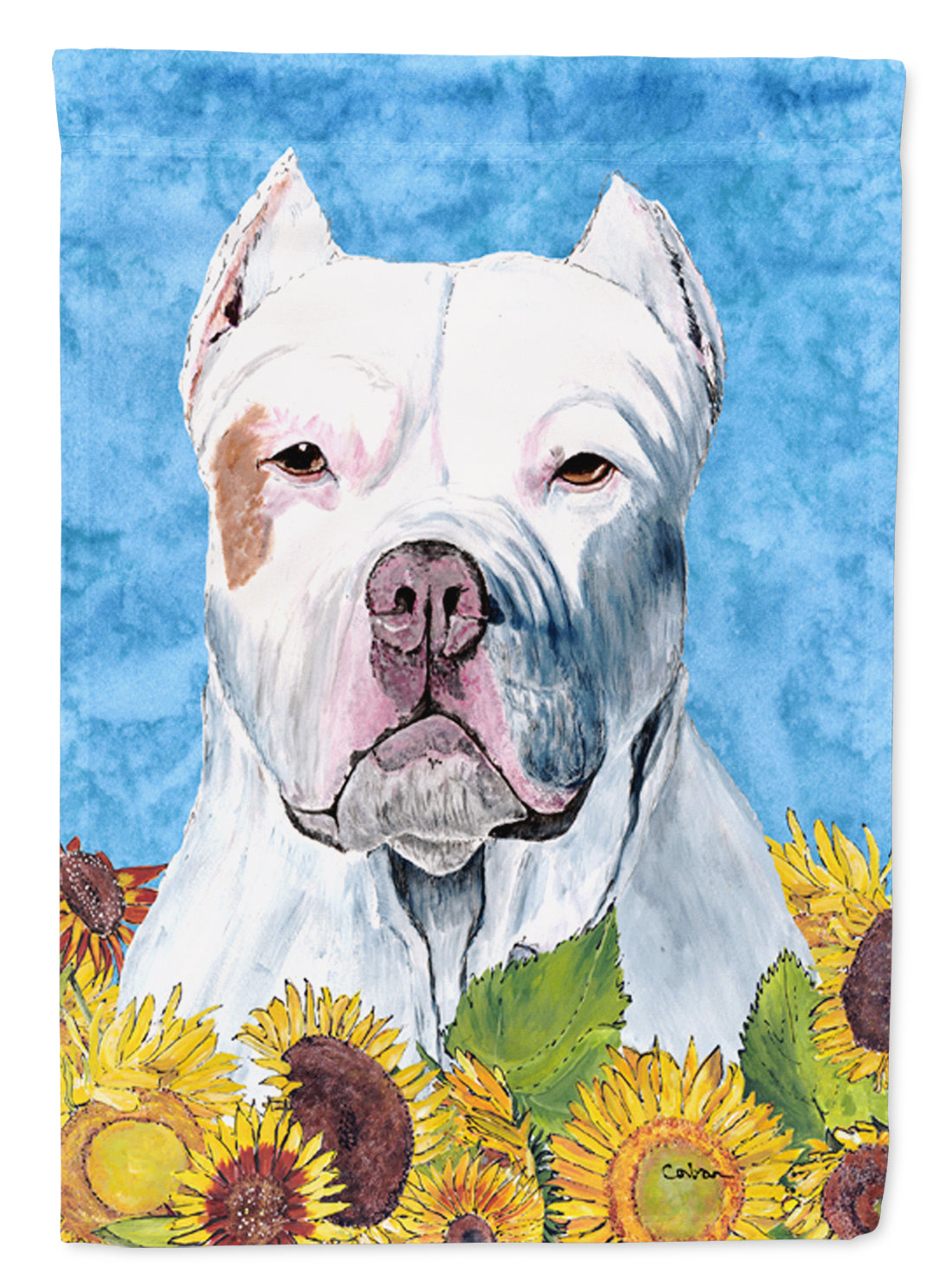 Pit Bull Flag Canvas House Size