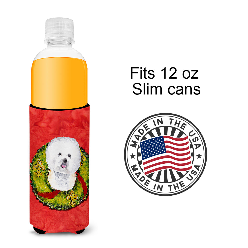 Bichon Frise Ultra Beverage Insulators for slim cans SC9093MUK.