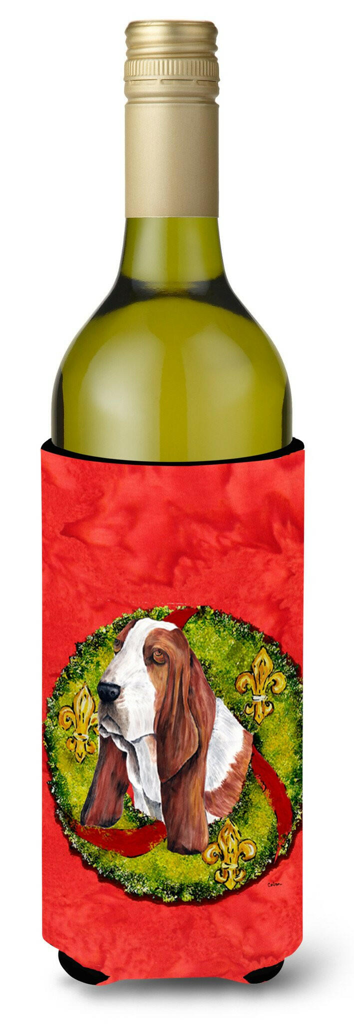 Basset Hound Wine Bottle Beverage Insulator Beverage Insulator Hugger SC9100LITERK by Caroline&#39;s Treasures