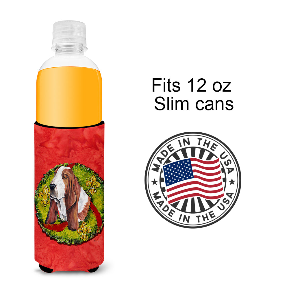 Basset Hound Ultra Beverage Insulators for slim cans SC9100MUK.