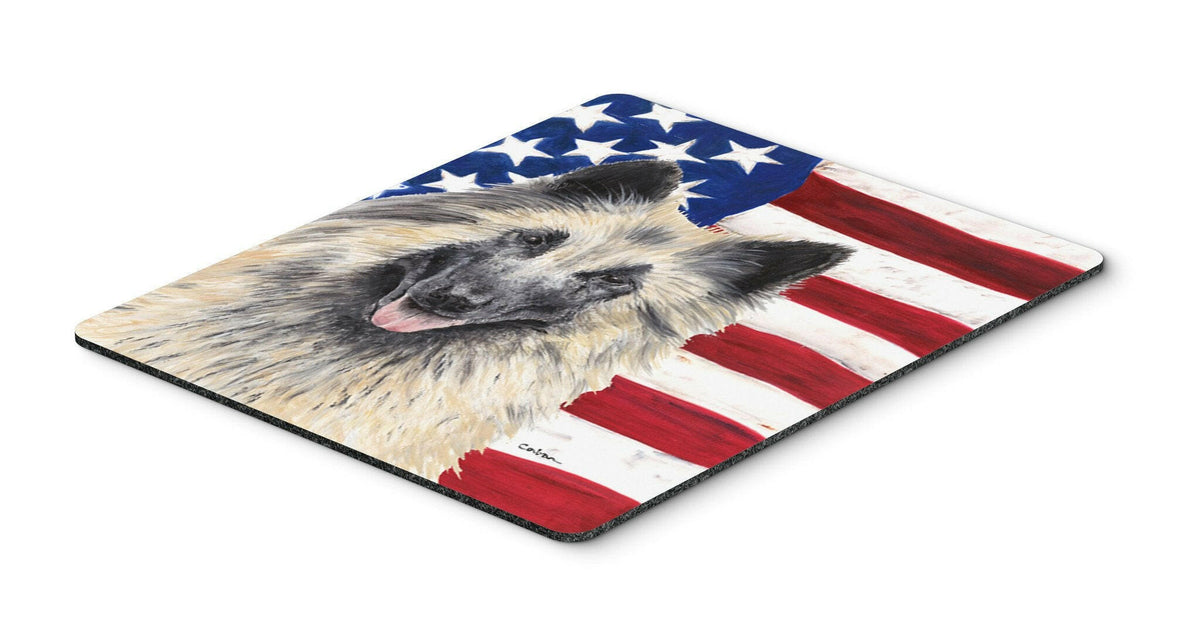USA American Flag with Belgian Tervuren Mouse Pad, Hot Pad or Trivet by Caroline&#39;s Treasures