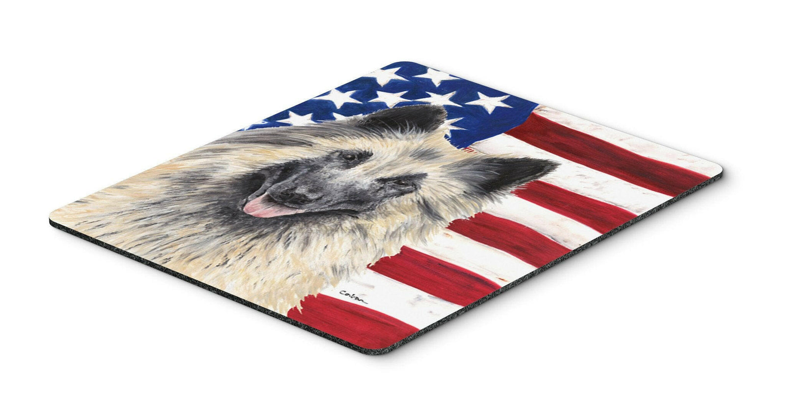 USA American Flag with Belgian Tervuren Mouse Pad, Hot Pad or Trivet by Caroline's Treasures