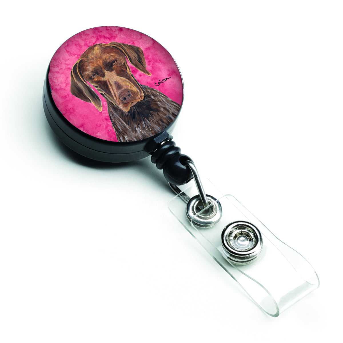 German Shorthaired Pointer Retractable Badge Reel or ID Holder with Clip.