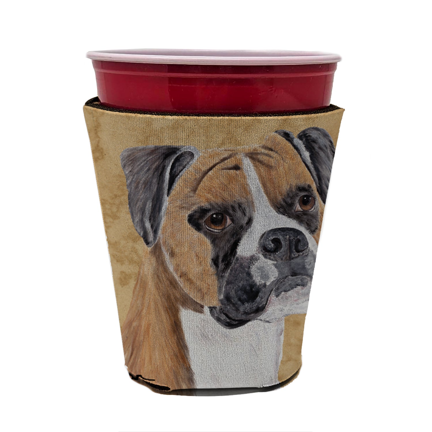 Boxer Red Cup Beverage Insulator Hugger  the-store.com.