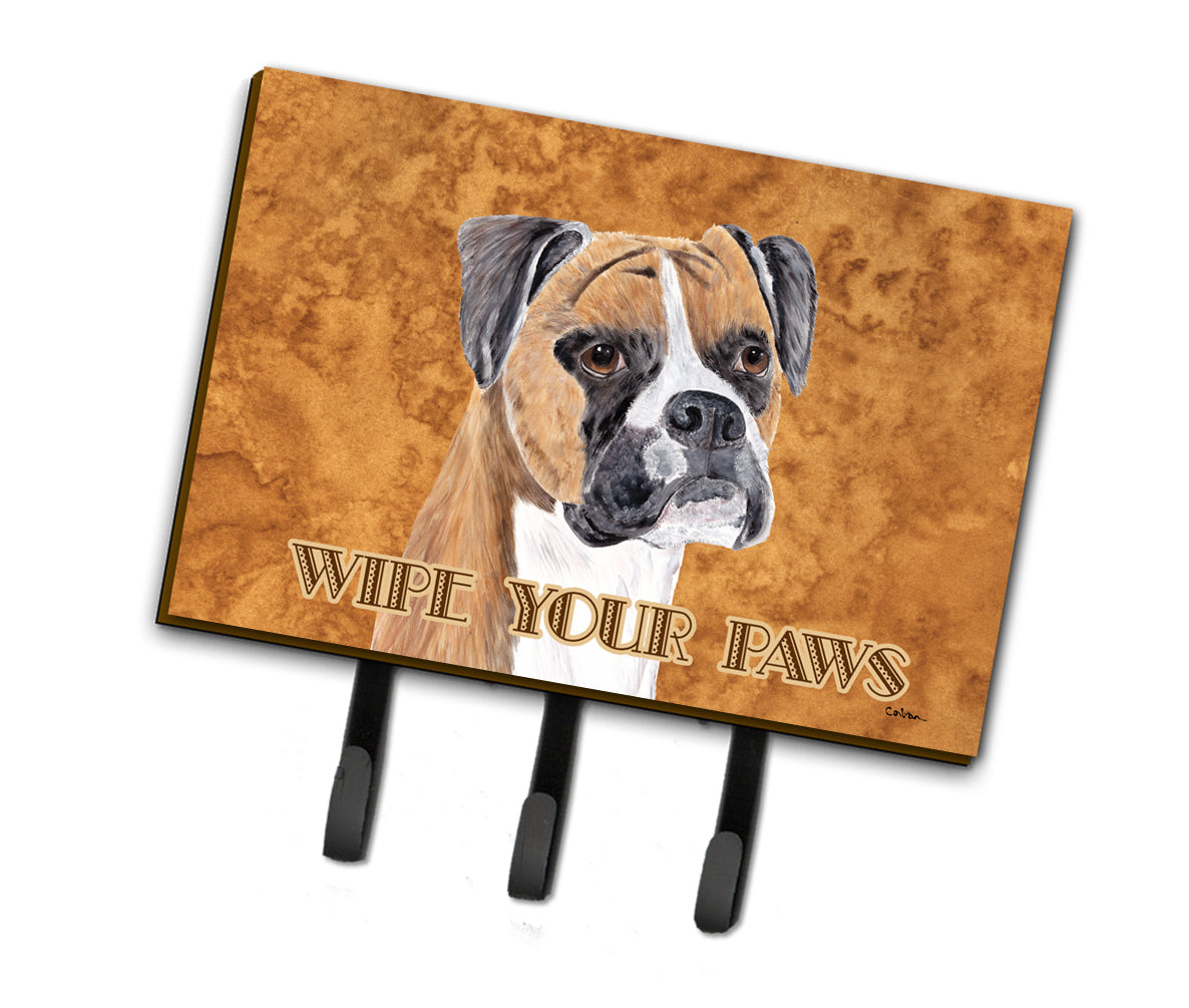 Boxer Wipe your Paws Leash or Key Holder