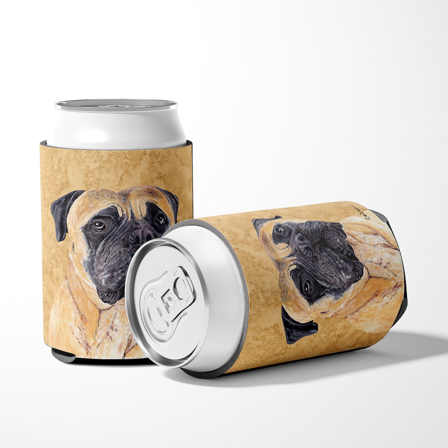 Mastiff Can or Bottle Beverage Insulator Hugger.