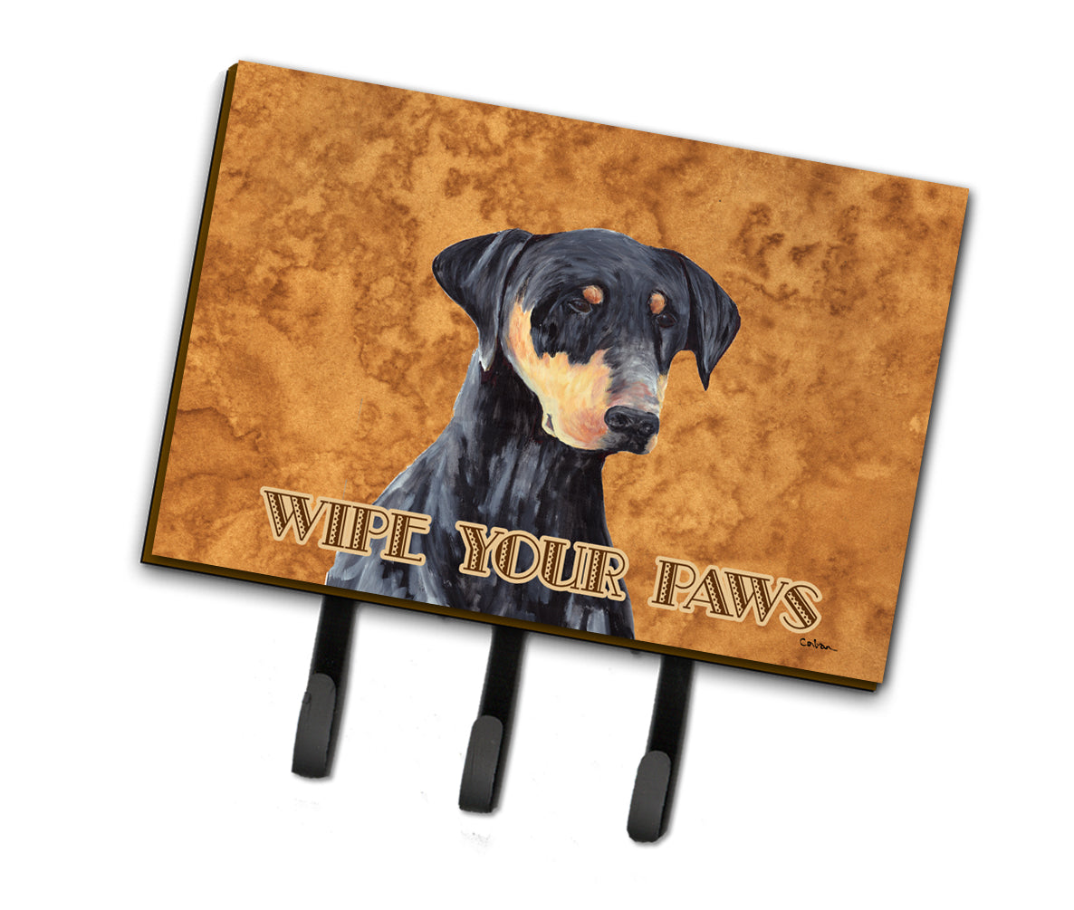 Doberman Wipe your Paws Leash or Key Holder  the-store.com.