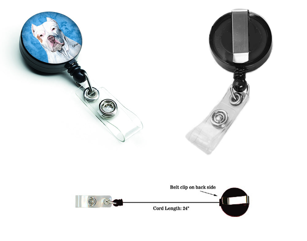 Pit Bull Retractable Badge Reel or ID Holder with Clip.