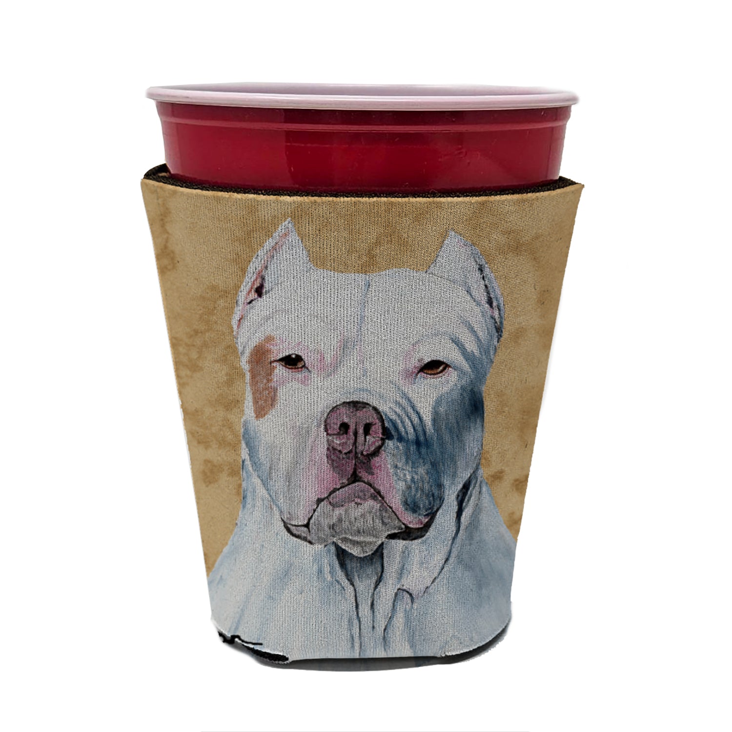 Pit Bull Red Cup Beverage Insulator Hugger  the-store.com.