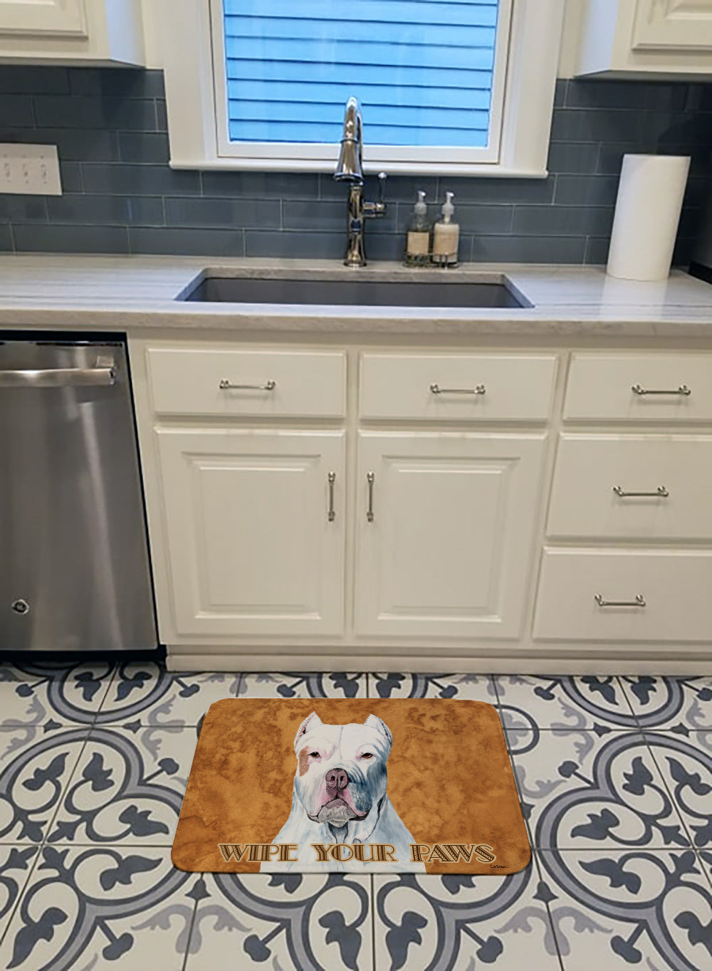 Pit Bull Wipe your Paws Machine Washable Memory Foam Mat SC9130RUG - the-store.com
