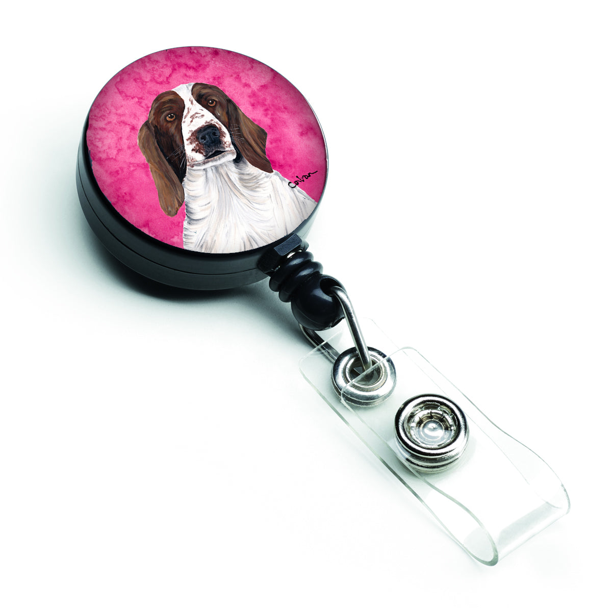 Springer Spaniel Retractable Badge Reel or ID Holder with Clip.