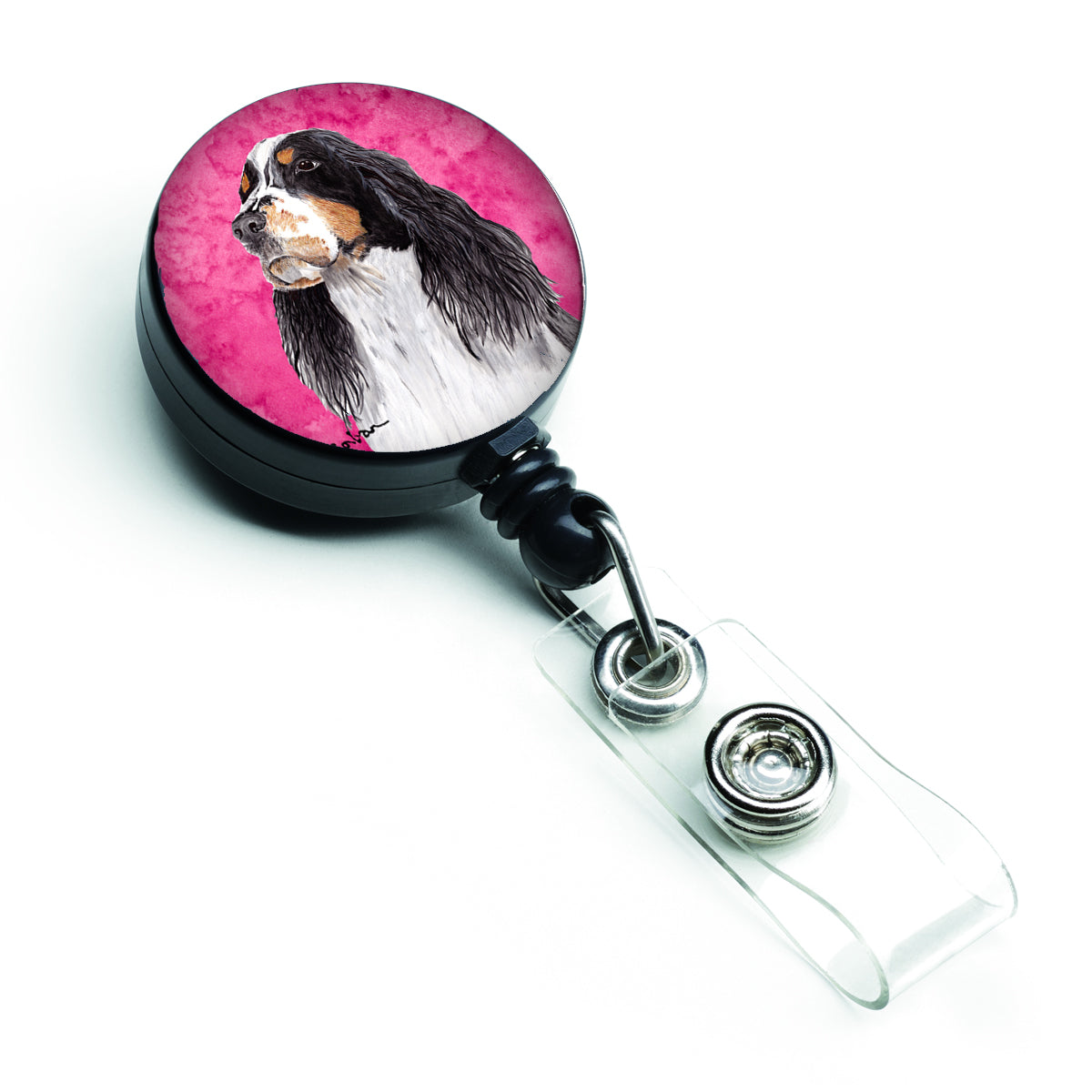 Springer Spaniel Retractable Badge Reel or ID Holder with Clip.