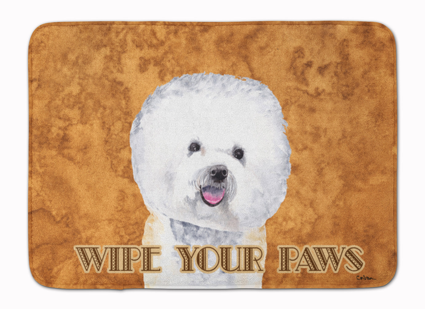Bichon Frise Wipe your Paws Machine Washable Memory Foam Mat SC9135RUG - the-store.com