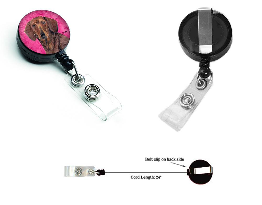 Dachshund Retractable Badge Reel or ID Holder with Clip