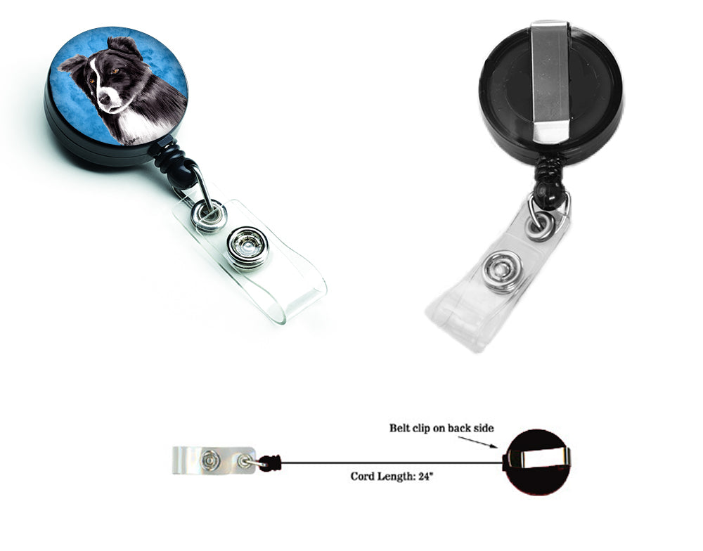 Border Collie Retractable Badge Reel or ID Holder with Clip