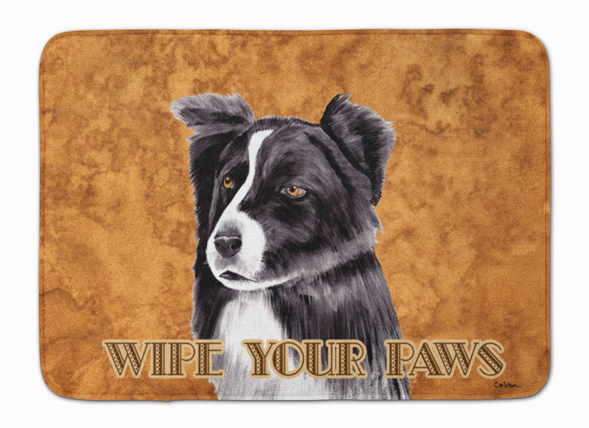 Border Collie Wipe your Paws Machine Washable Memory Foam Mat SC9138RUG - the-store.com