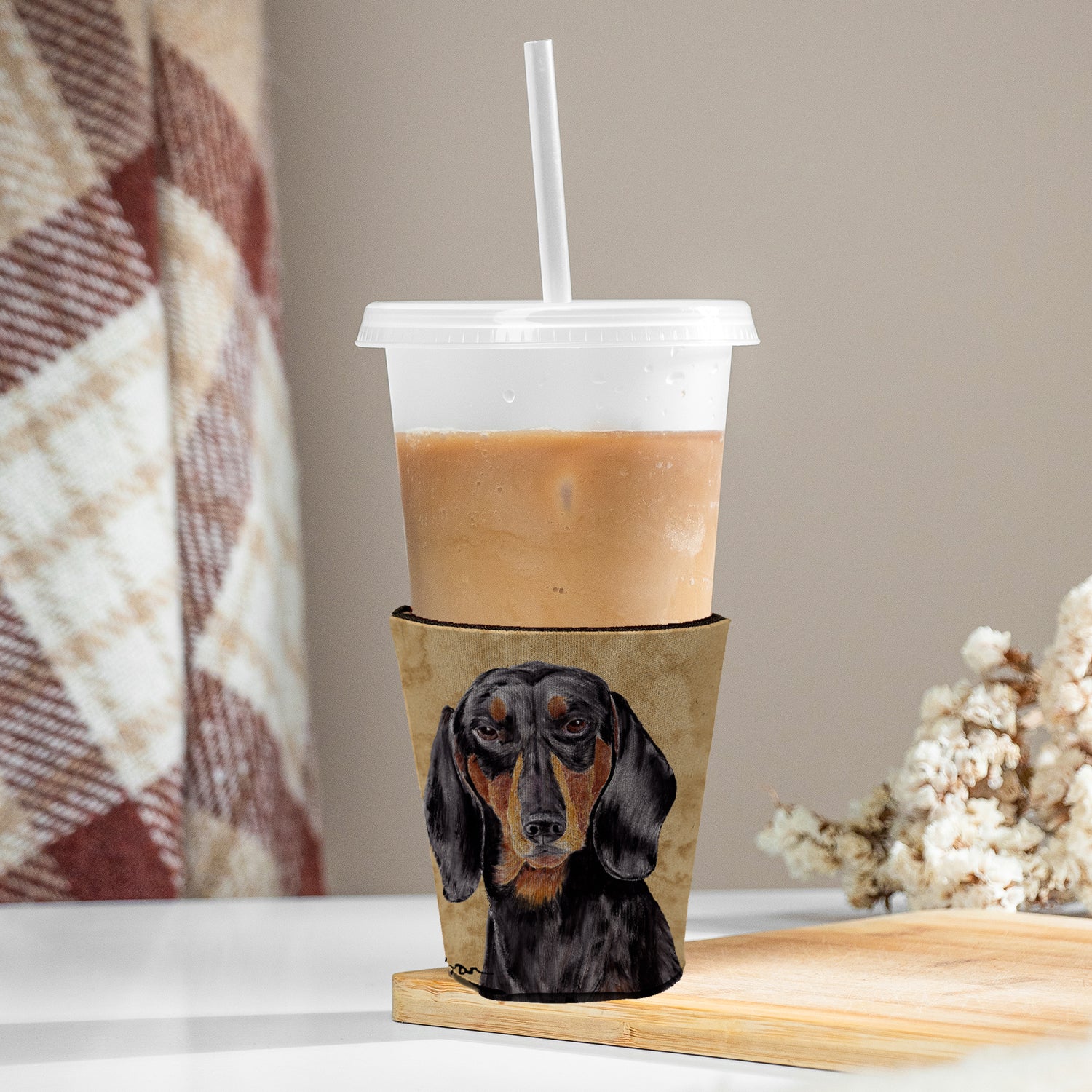 Dachshund Red Cup Beverage Insulator Hugger  the-store.com.