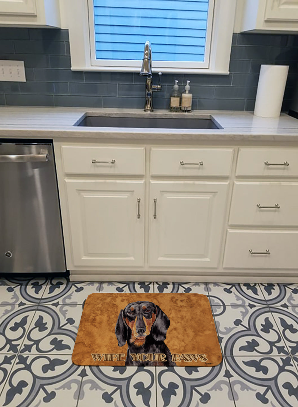 Dachshund Wipe your Paws Machine Washable Memory Foam Mat SC9139RUG - the-store.com