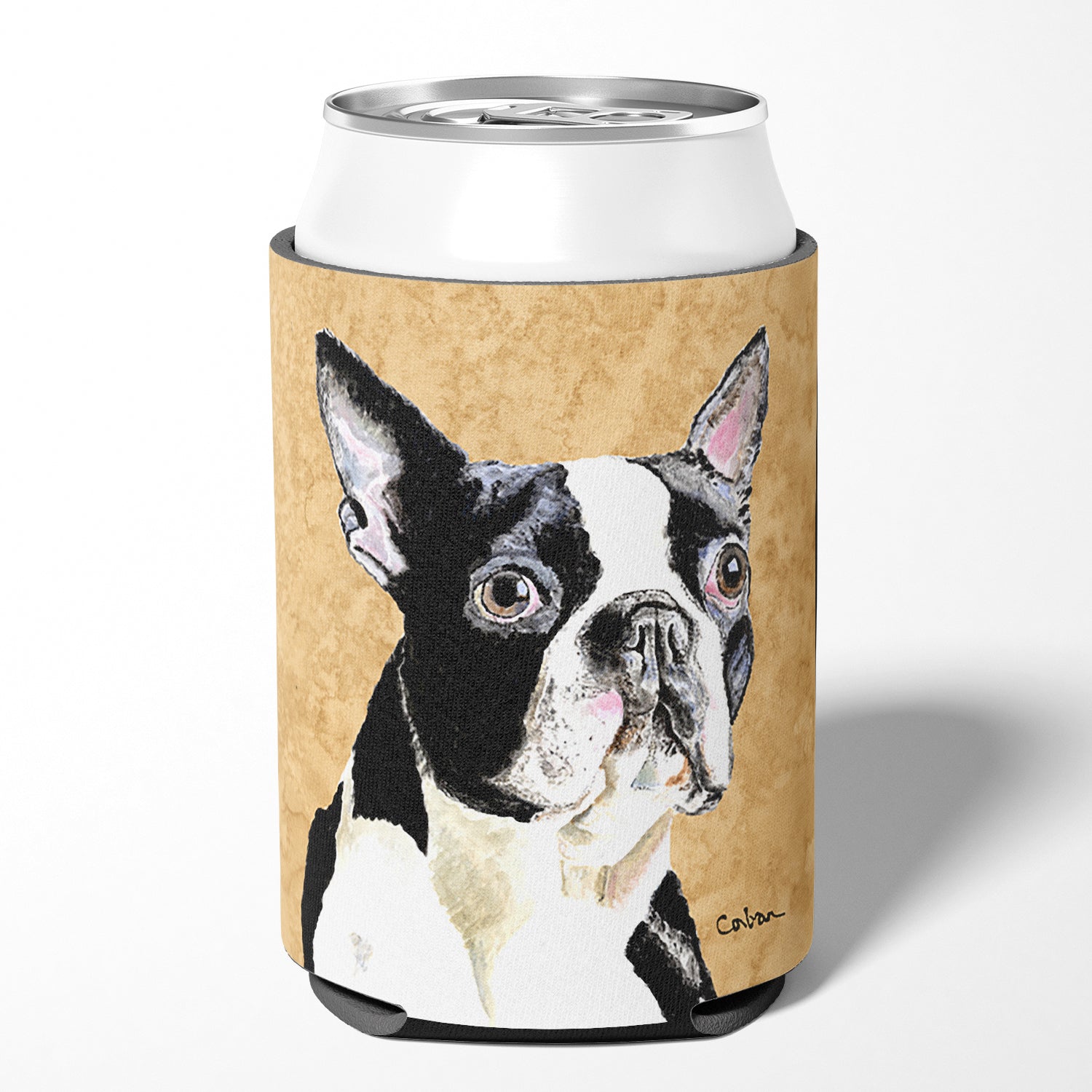 Boston Terrier Can or Bottle Beverage Insulator Hugger.