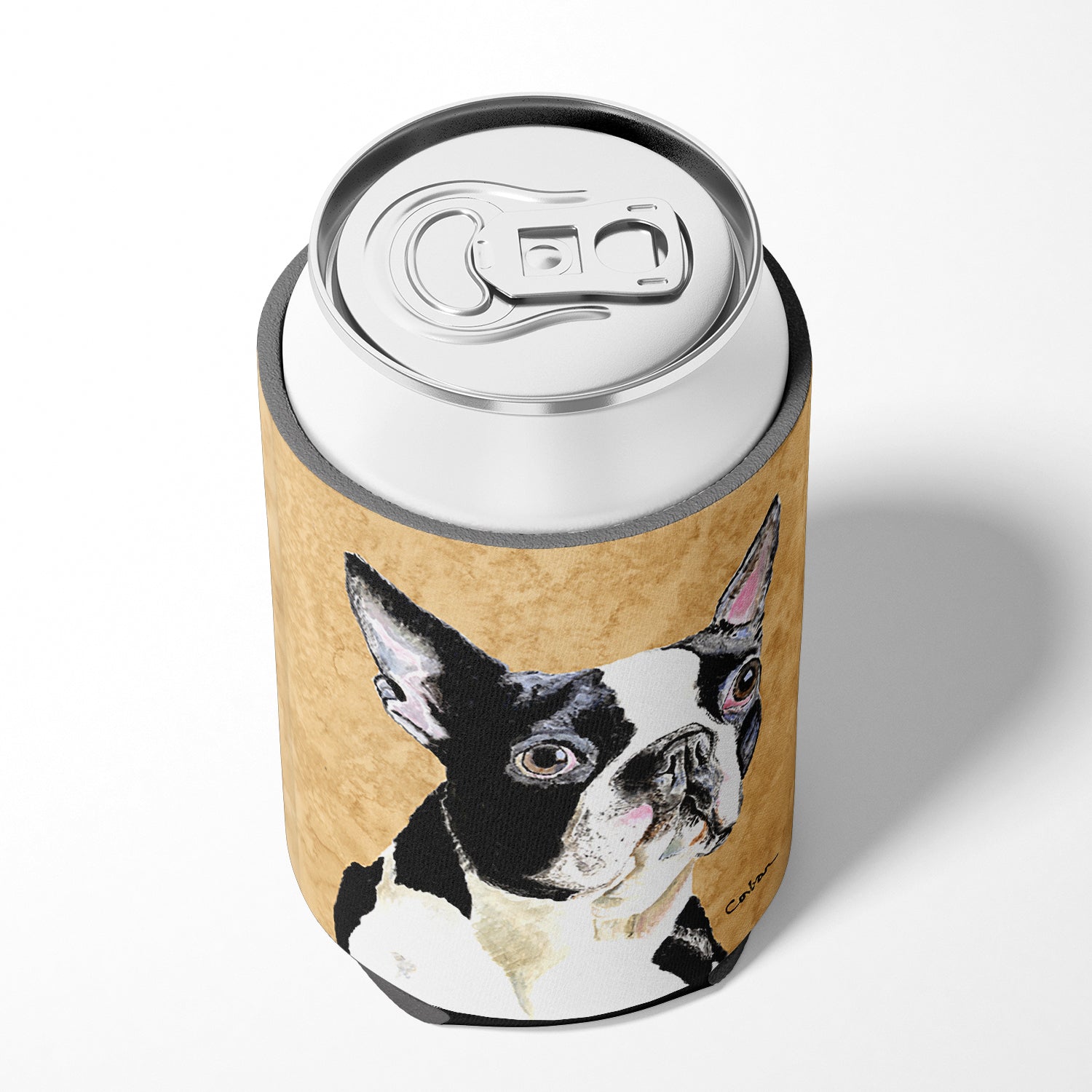 Boston Terrier Can or Bottle Beverage Insulator Hugger.