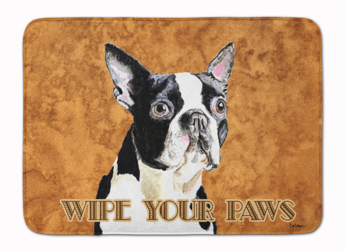 Boston Terrier Wipe your Paws Machine Washable Memory Foam Mat SC9140RUG - the-store.com