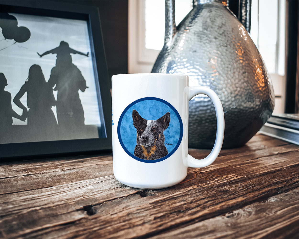 Australian Cattle Dog Dishwasher Safe Microwavable Ceramic Coffee Mug 15 ounce  the-store.com.