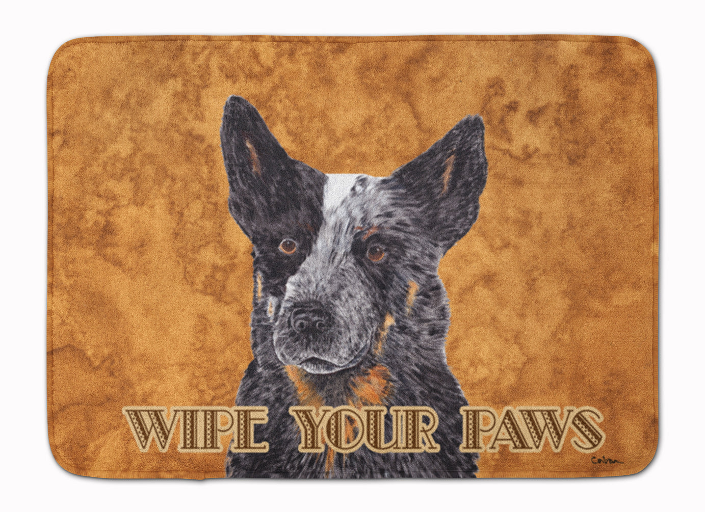Australian Cattle Dog Wipe your Paws Machine Washable Memory Foam Mat SC9141RUG - the-store.com