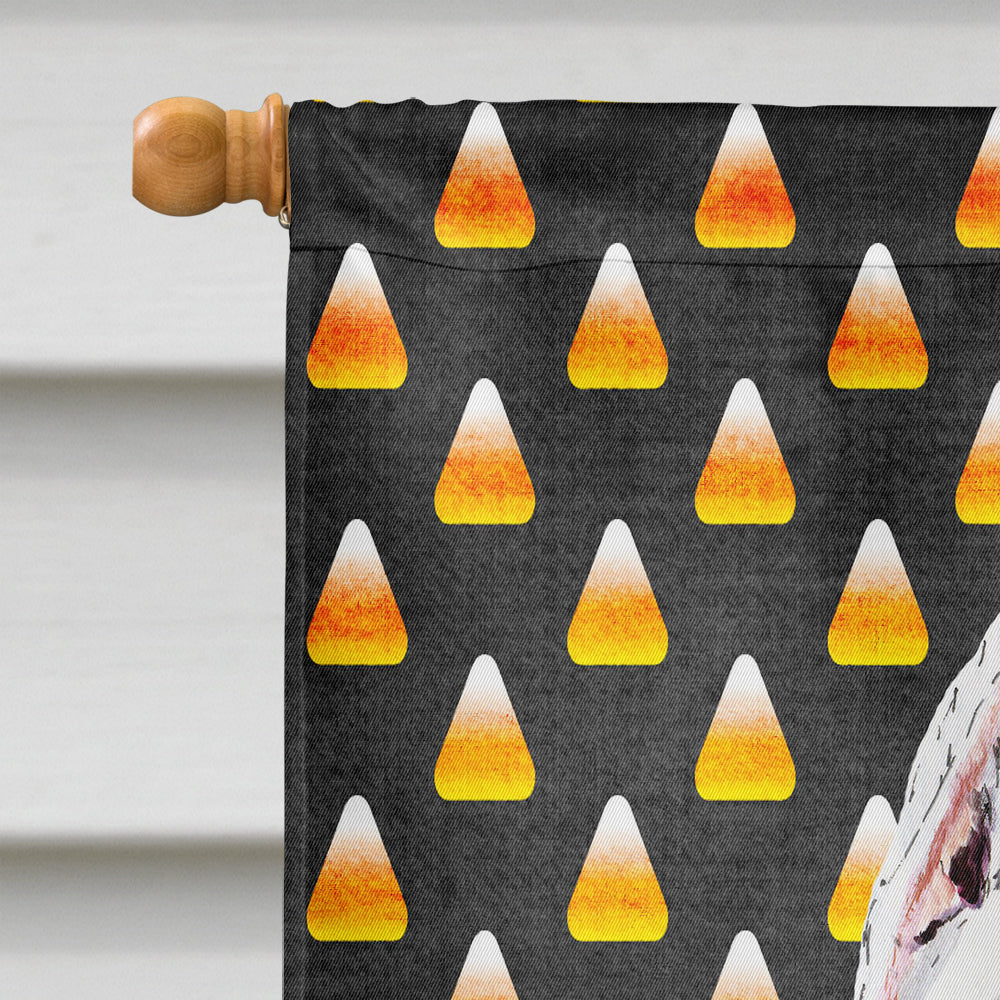 Pit Bull Candy Corn Halloween Portrait Flag Canvas House Size  the-store.com.