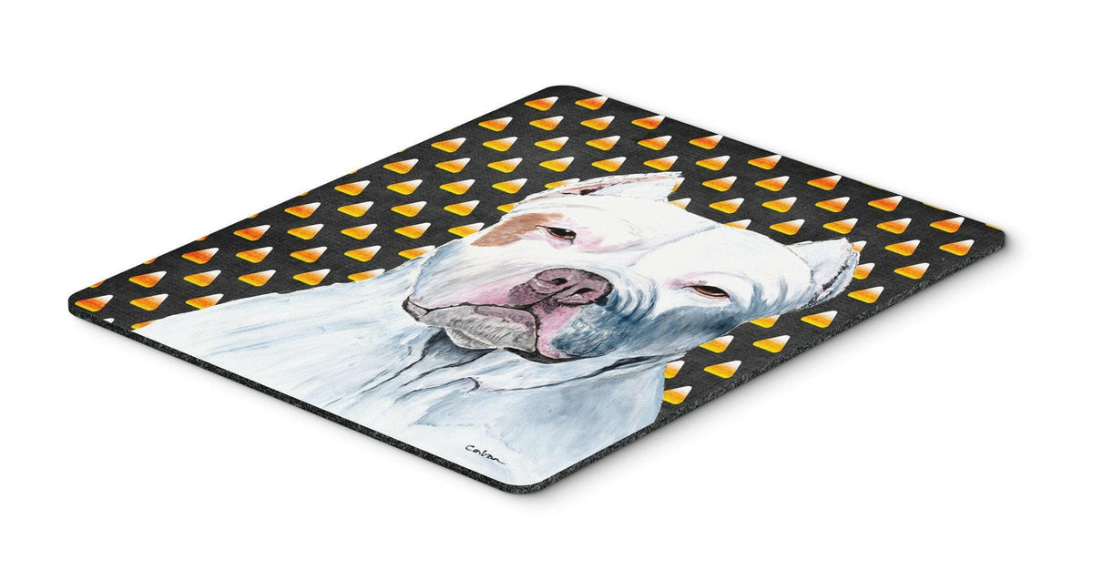 Pit Bull Candy Corn Halloween Portrait Mouse Pad, Hot Pad or Trivet by Caroline&#39;s Treasures