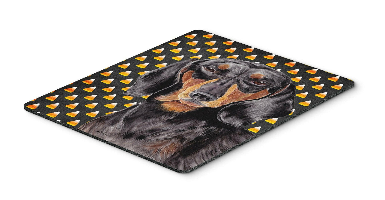 Dachshund Candy Corn Halloween Portrait Mouse Pad, Hot Pad or Trivet by Caroline's Treasures