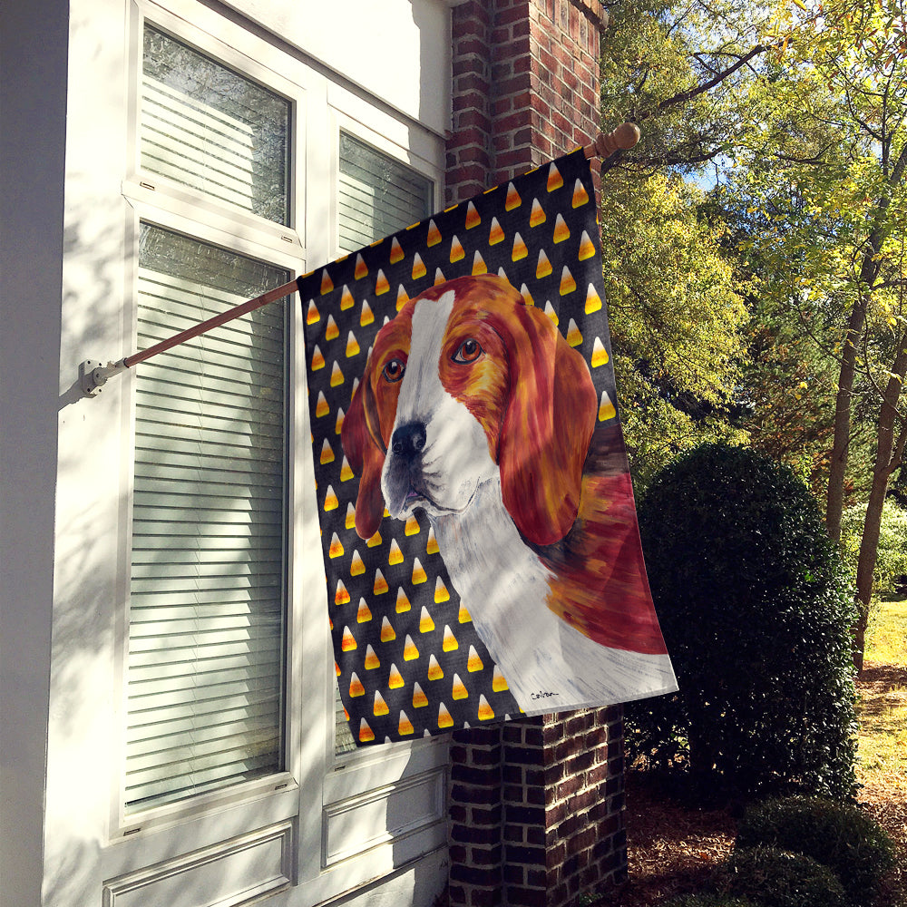 Beagle Candy Corn Halloween Portrait Flag Canvas House Size