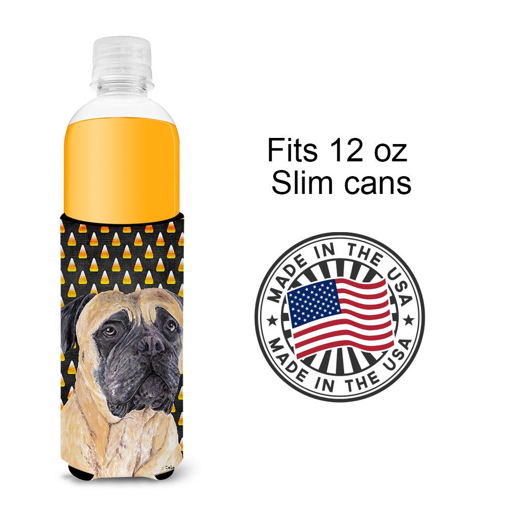 Mastiff Candy Corn Halloween Portrait Ultra Beverage Insulators for slim cans SC9183MUK.