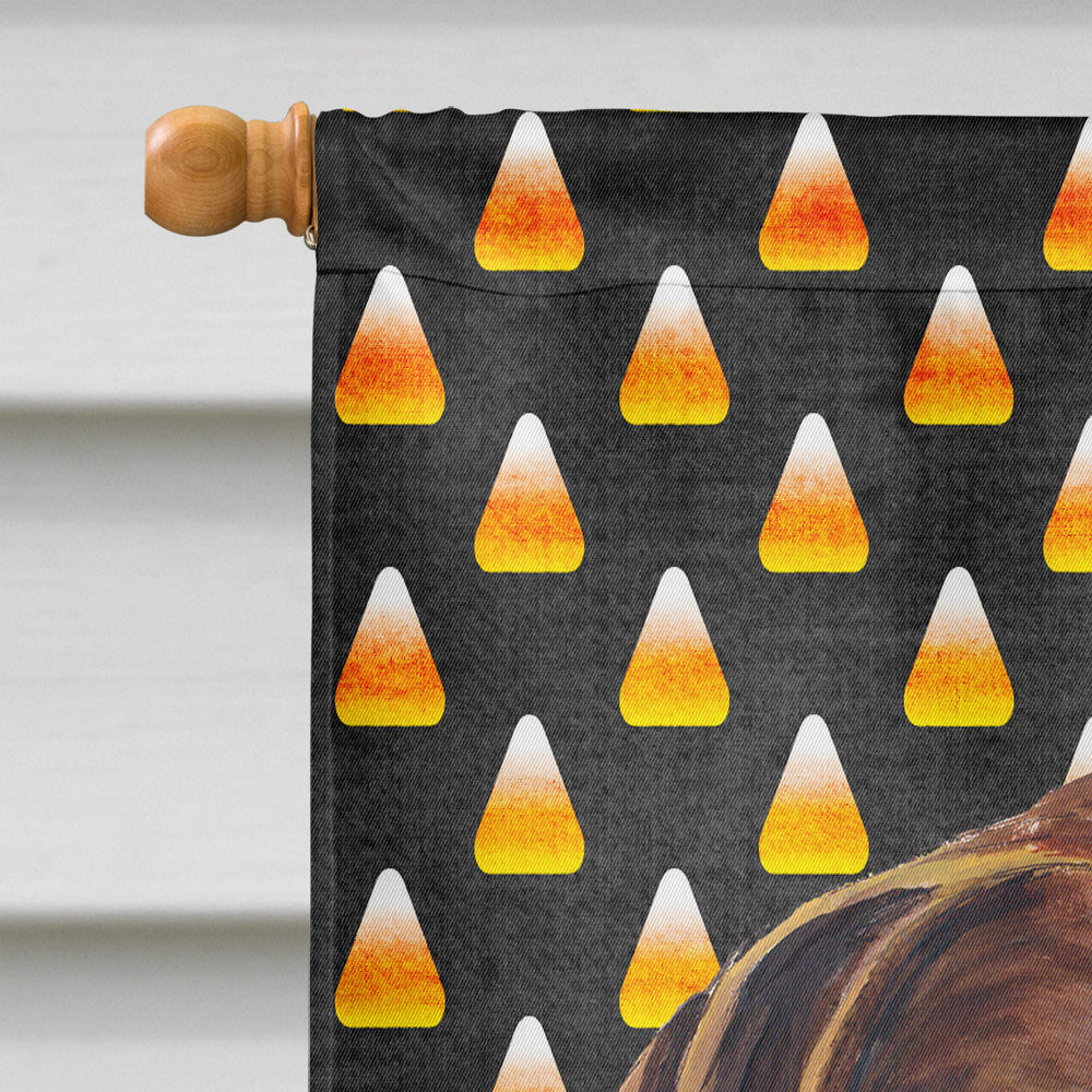 German Shorthaired Pointer Candy Corn Halloween Portrait Flag Canvas House Size  the-store.com.