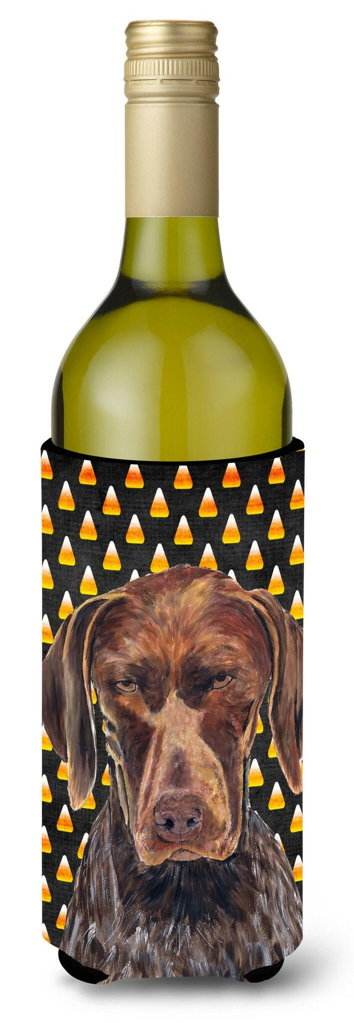 German Shorthaired Pointer Candy Corn Halloween  Wine Bottle Beverage Insulator Beverage Insulator Hugger by Caroline&#39;s Treasures
