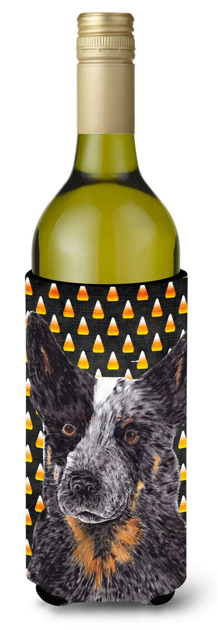 Australian Cattle Dog Candy Corn Halloween  Wine Bottle Beverage Insulator Beverage Insulator Hugger by Caroline&#39;s Treasures