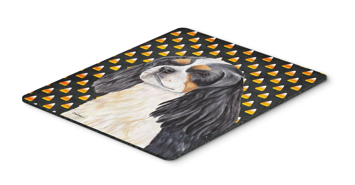 Cavalier Spaniel Tricolor Candy Corn Halloween Mouse Pad, Hot Pad or Trivet by Caroline&#39;s Treasures