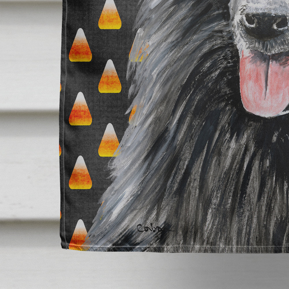 Belgian Sheepdog Candy Corn Halloween Portrait Flag Canvas House Size