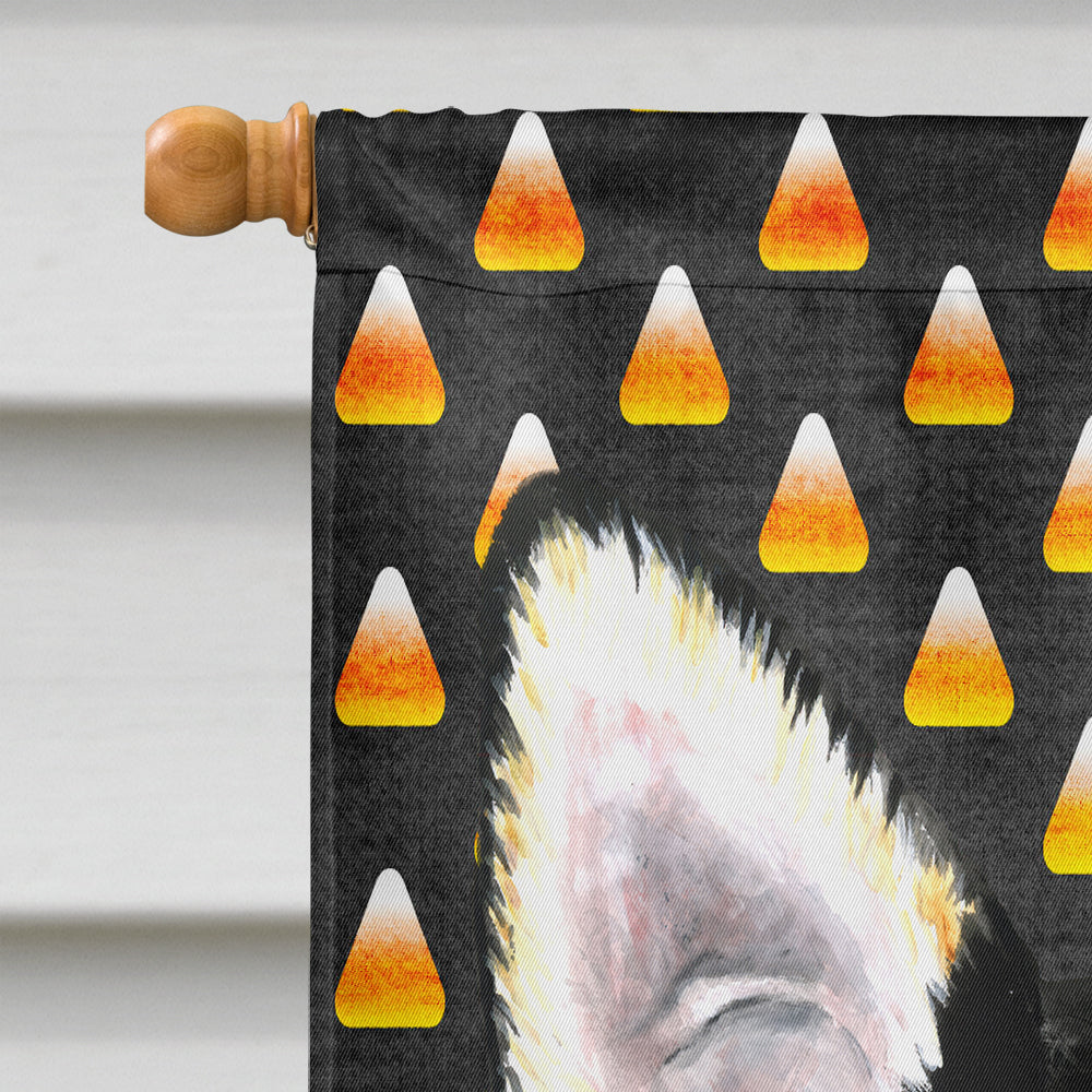 Chihuahua Candy Corn Halloween Portrait Flag Canvas House Size