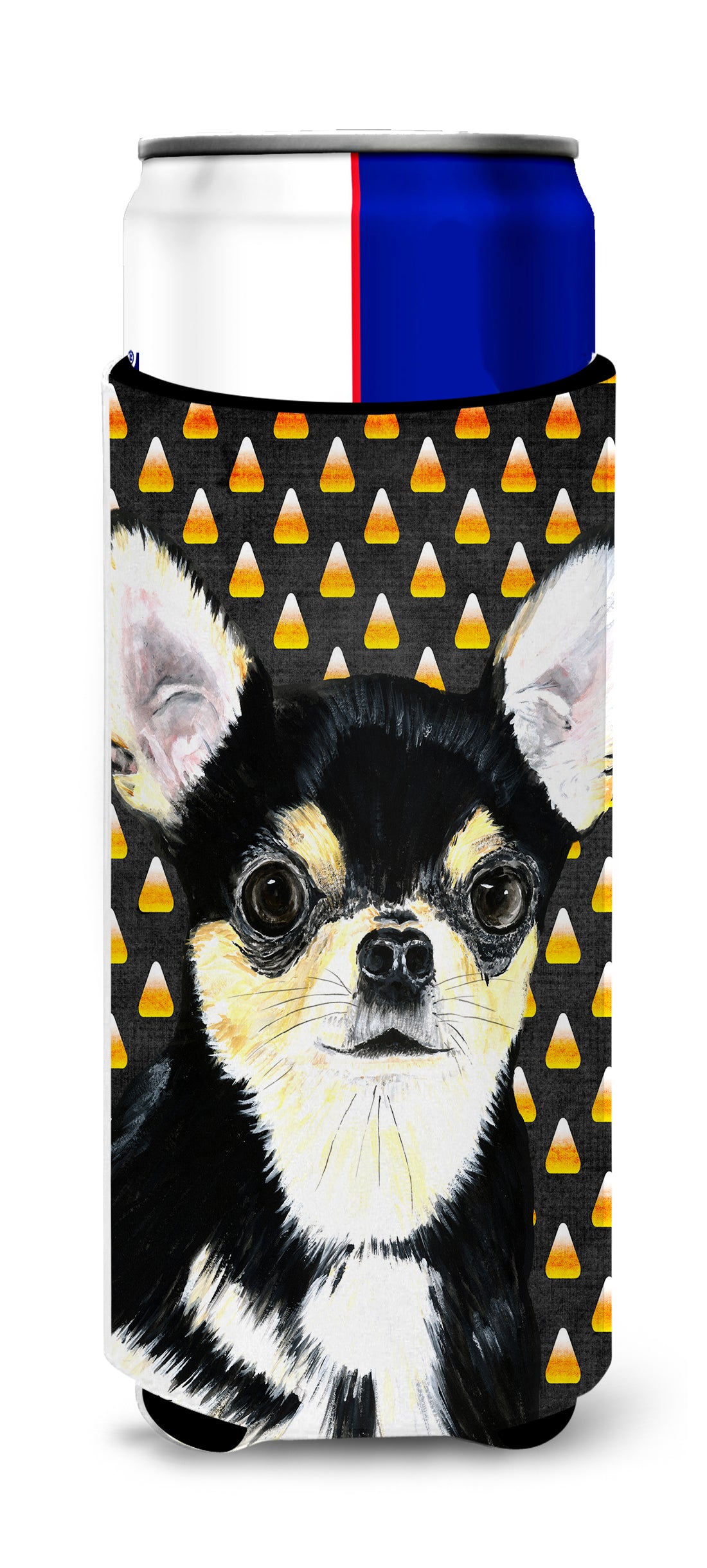 Chihuahua Candy Corn Halloween Portrait Ultra Beverage Insulators for slim cans SC9197MUK.