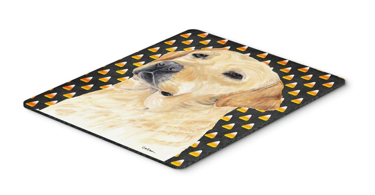 Labrador Yellow Candy Corn Halloween Portrait Mouse Pad, Hot Pad or Trivet by Caroline&#39;s Treasures