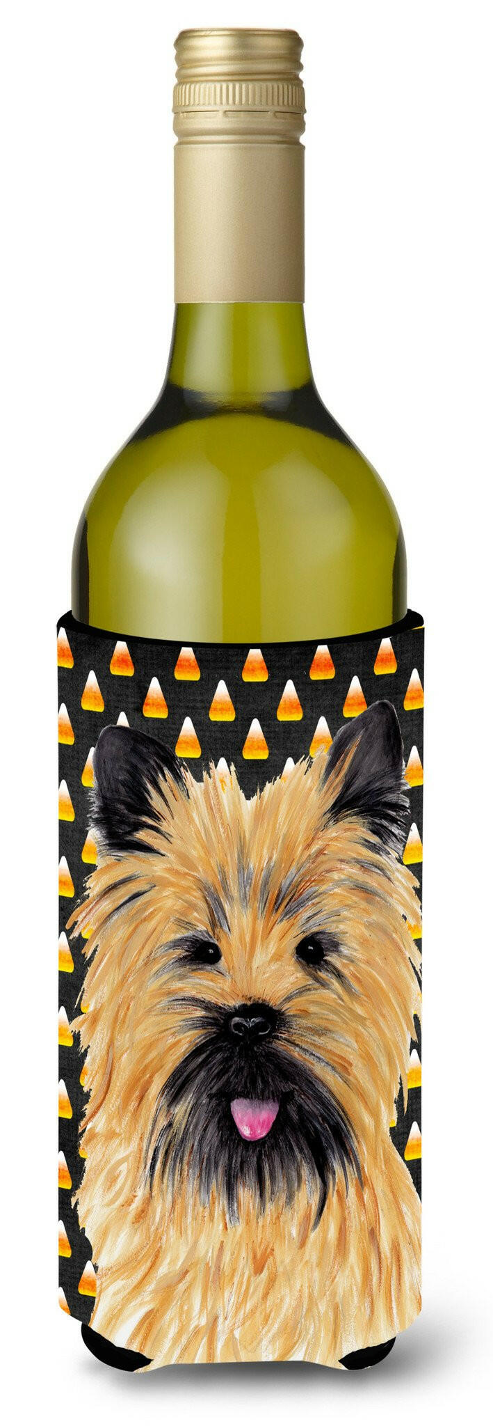 Cairn Terrier Candy Corn Halloween  Wine Bottle Beverage Insulator Beverage Insulator Hugger by Caroline's Treasures