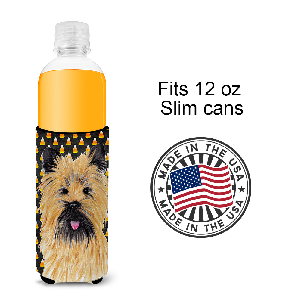 Cairn Terrier Candy Corn Halloween Portrait Ultra Beverage Insulators for slim cans SC9199MUK.
