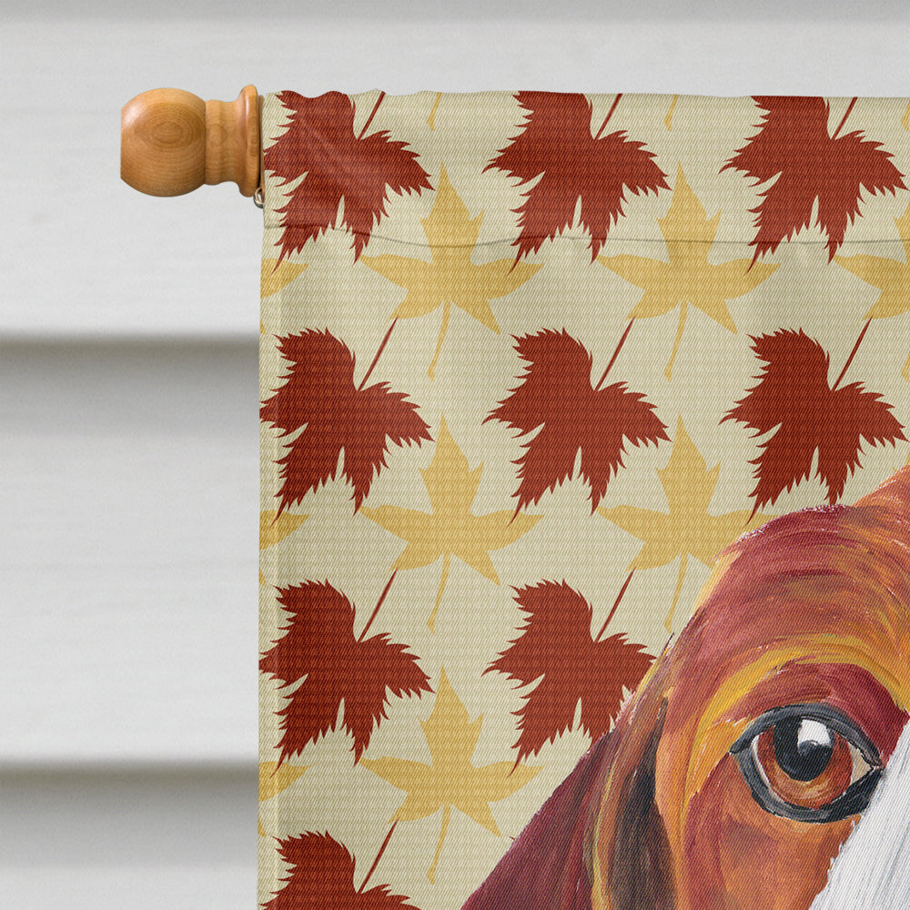Beagle Fall Leaves Portrait Flag Canvas House Size