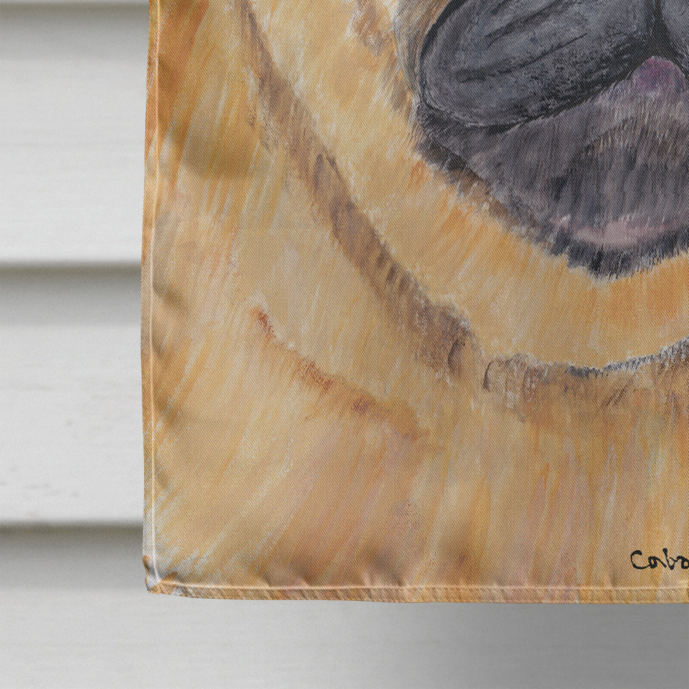 Pug Fall Leaves Portrait Flag Canvas House Size