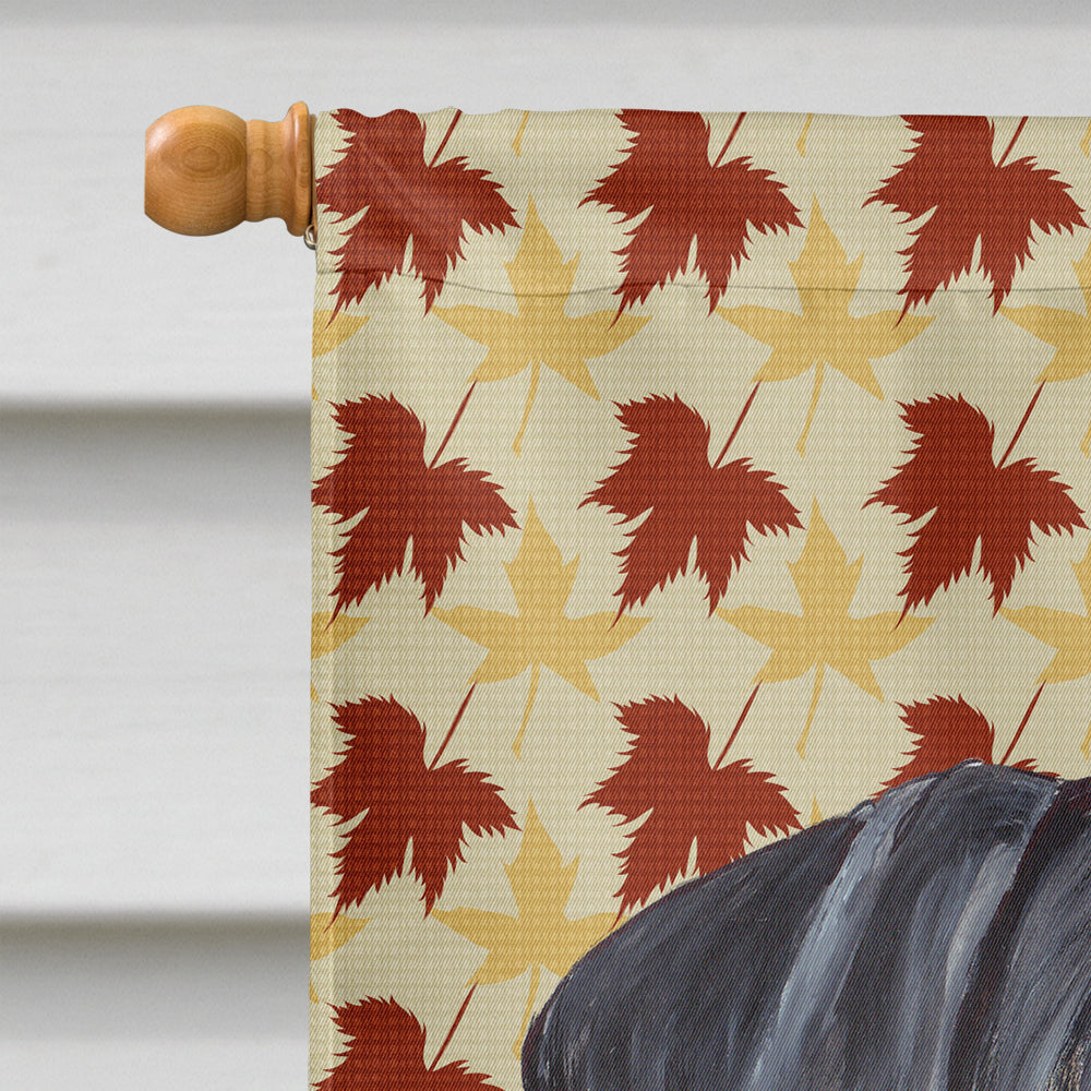 Doberman Fall Leaves Portrait Flag Canvas House Size  the-store.com.