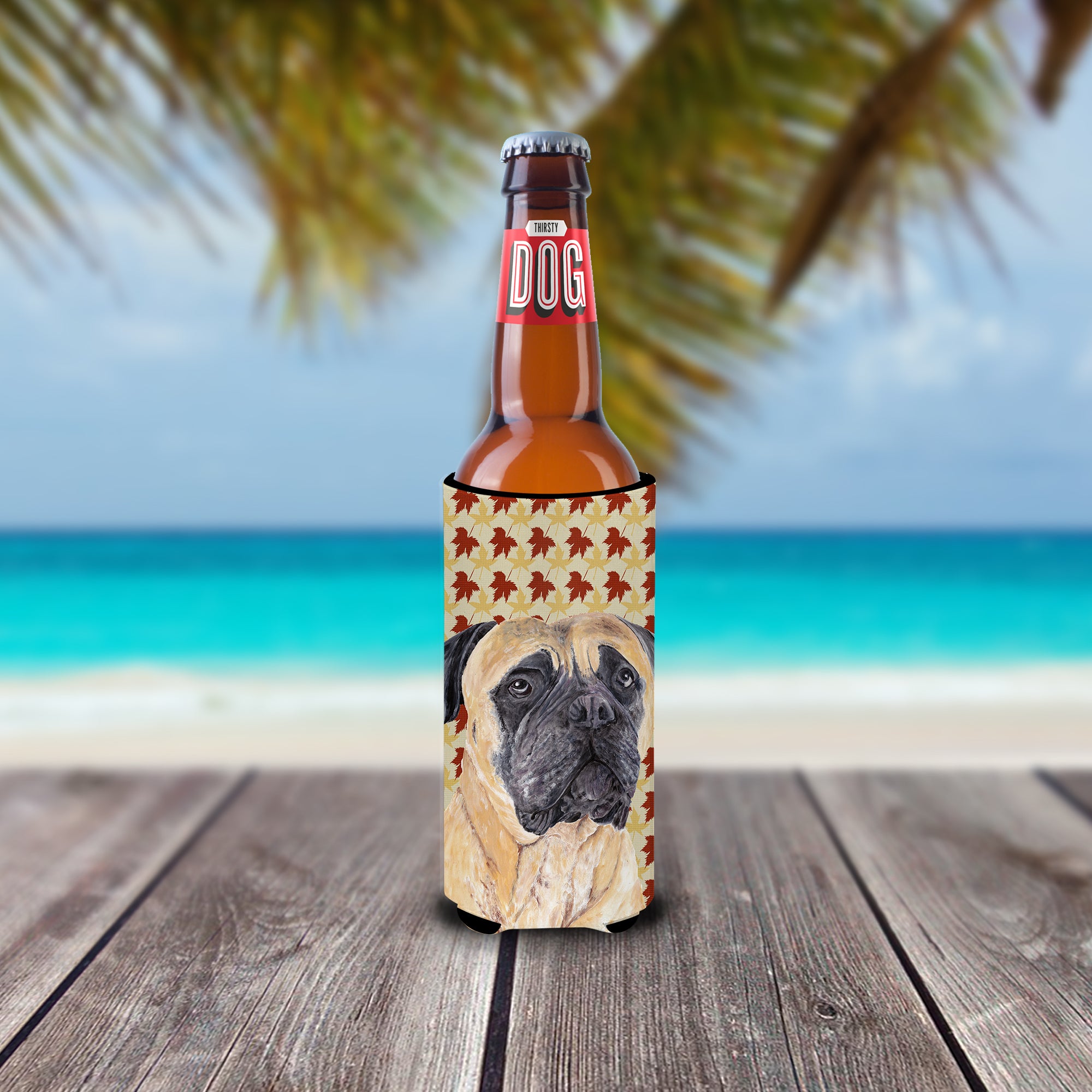 Mastiff Fall Leaves Portrait Ultra Beverage Insulators for slim cans SC9225MUK